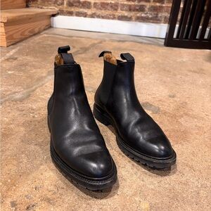 Meermin Black Leather Women’s Chelsea Boots